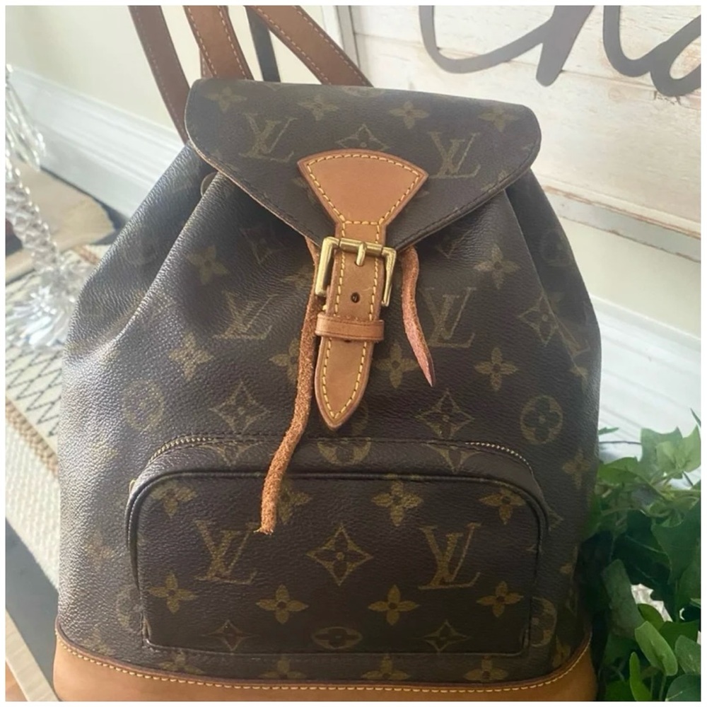 Louis Vuitton Classic Monogram Tan Backpack